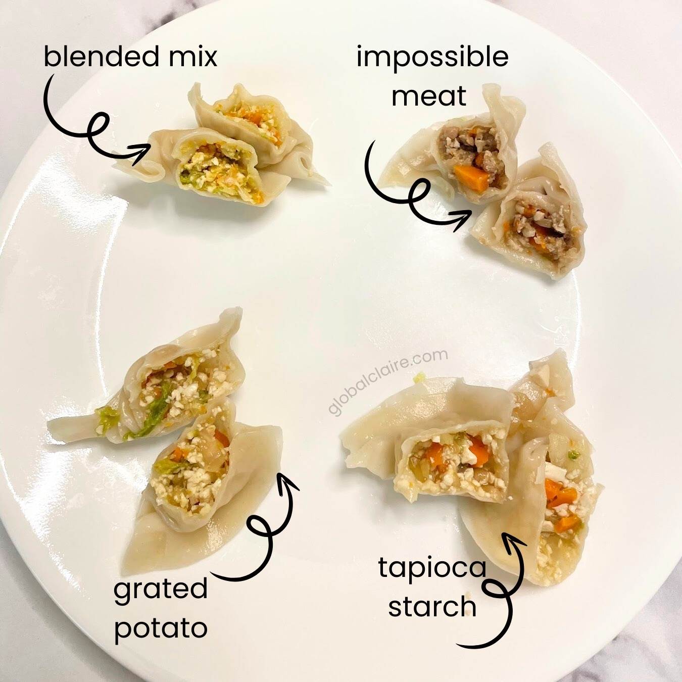 Finding the best vegan dumpling filling binder (Test Kitchen)